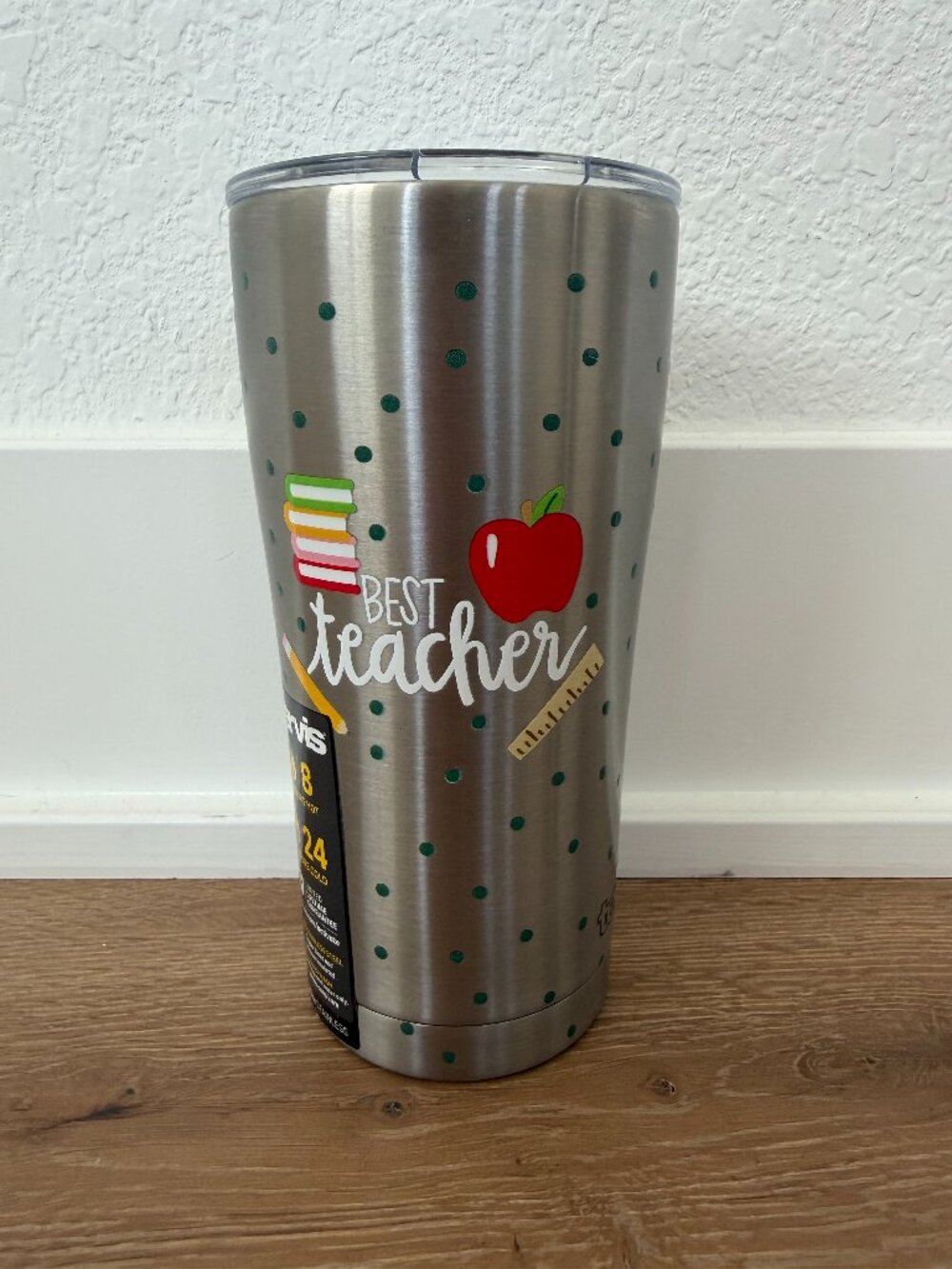 Tervis Cup 20 oz Stainless Steel Tumbler Slider Lid Best Teacher Gift Insulated